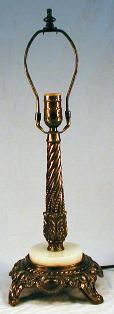 19-1/2" Leaf w/Onyx Lamp Base (12" Base + 7.5" Harp)