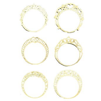 Angel Halo Filigree/30mm Set of 6