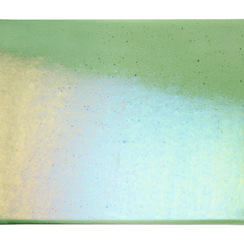 Bullseye Thin Light Green Cathedral Iridized 90COE
