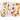 Bullseye Autumn Confetti: Orange, Yellow, and Red on Clear Base 90COE