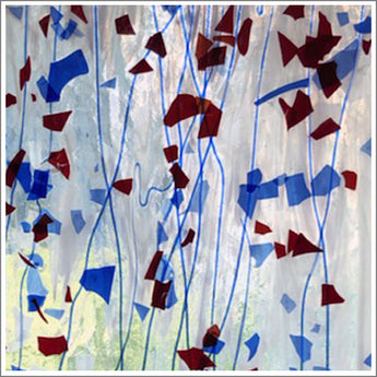 Bullseye Red/White/Blue Confetti Fusible 90 COE