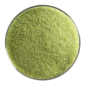 Bullseye Frit, Olive Green - Opalescent (fine) - 4 oz