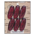 Background Jewel Set 45x18mm Oval Smooth - Red (6 pieces)