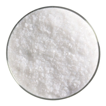 Bullseye Frit, Opaque White - Opalescent (medium) - 4 oz