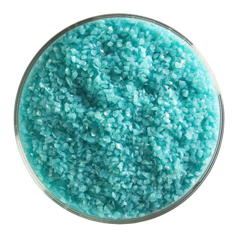 Bullseye Frit, Turquoise Blue - Opalescent (medium) - 4 oz