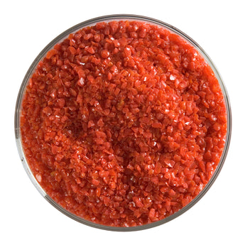 Bullseye Frit, Red - Opalescent (medium) - 4 oz