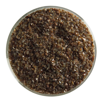 Bullseye Frit, Woodland Brown - Opalescent (medium) - 4 oz