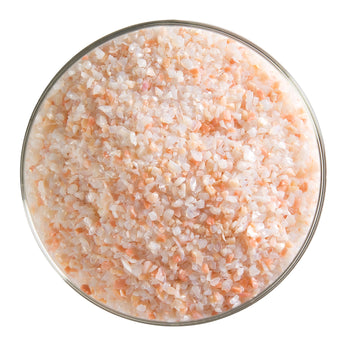 Bullseye Frit, Salmon Pink - Opalescent (medium) - 4 oz