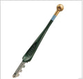 CA2 GOLD-TIP Glass Cutter, Green Cast Handle, Gold Ball End, 0.215" dia. Carbide Wheel, 124-degr...