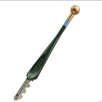 CA2 GOLD-TIP Glass Cutter, Green Cast Handle, Gold Ball End, 0.215" dia. Carbide Wheel, 124-degr...