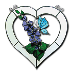 Butterfly Crystal Heart Pre-Cut