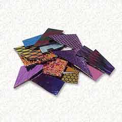 Bullseye Dichroic Crinklized COE90 Black Scrap