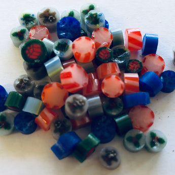 Assorted Holiday Millefiori Slices COE 96