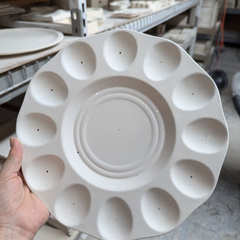 Deviled Egg Plate Mold 11-1/2"diameter x 3/4" deep with center rings