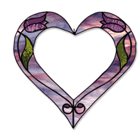 Free Pattern, Beveled Heart & Tulips
