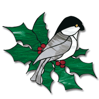 Free Pattern, Chickadee & Holly Branch
