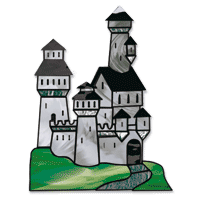 Free Pattern, Medieval Castle