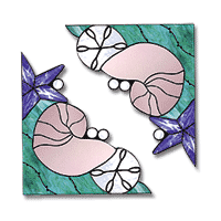 Free Pattern, Sea Shell Corners
