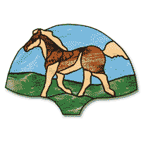Free Pattern, Horse Fan Lamp