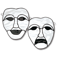 Free Pattern, Comedy Tragedy Masks