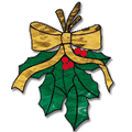 Free Pattern, Holly Decoration
