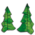 Free Pattern, 3-D Christmas Trees