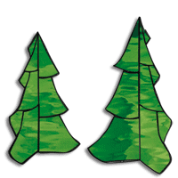 Free Pattern, 3-D Christmas Trees