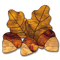 Free Pattern, Leave & Acorns