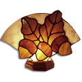 Free Pattern, Leaves & Acorns Fan Lamp