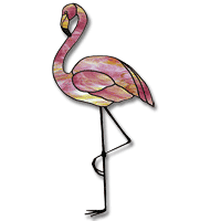 Free Pattern, Flamingo Plant Stake