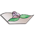 Free Pattern, Rosebud Fluted Dish
