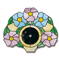Free Pattern, Pastel Floral Clock