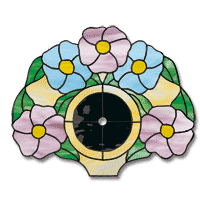 Free Pattern, Pastel Floral Clock