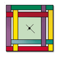 Free Pattern, Plaid Clock