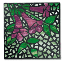 Free Pattern, Trumpet Vine Stepping Stone
