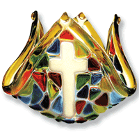 Free Pattern, Stained Glass Cross Votive