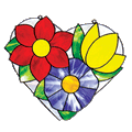 Free Pattern, Heart Bouquet
