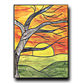 Free Pattern, Birch Sunrise
