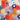 Effetre Millefiori, 104 COE, Transparent, assorted colors and patterns, sliced 3-4mm, 2oz pkg.