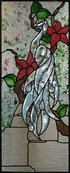 Peacock Bevel Cluster-Faces Left