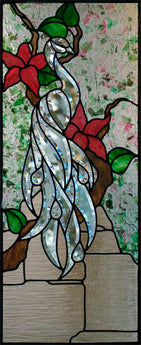 Peacock Bevel Cluster-Faces Right