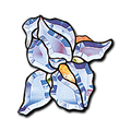 Iris Bevel Cluster - Blue, Facing Left