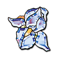 Iris Bevel Cluster - Blue, Facing Right