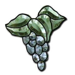 Grapes Bevel Cluster - Blue/Green
