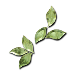 Garden Leaves Bevel Cluster - Green (6 pieces)