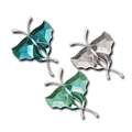 Butterflies Bevel Set - Sapphire, Crystal, Jade (set of 3)