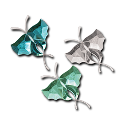 Butterflies Bevel Set - Sapphire, Crystal, Jade (set of 3)