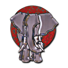 Elephant Bevel Cluster - Grey/Clear