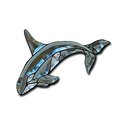 Orca Whale Bevel Cluster - Grey/Clear