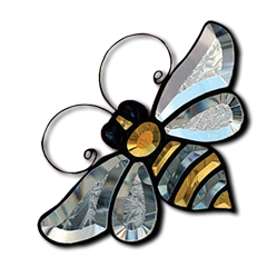 Bumble Bee Bevel Cluster - Yellow/Grey